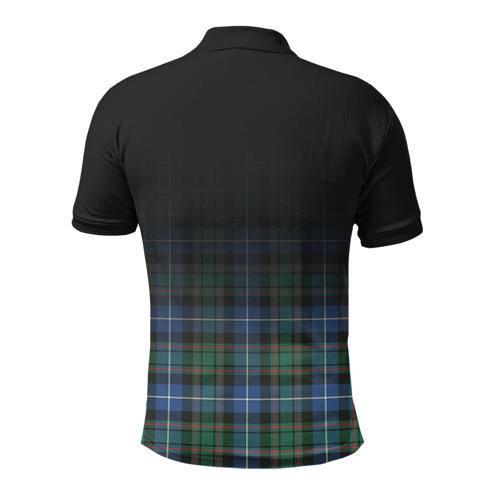 McRae Hunting Ancient Tartan Crest Polo Shirt - Thistle Black Style