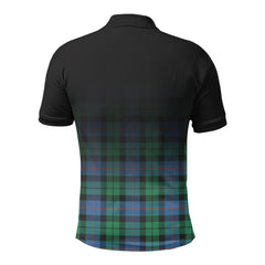 Morrison Ancient Tartan Crest Polo Shirt - Thistle Black Style