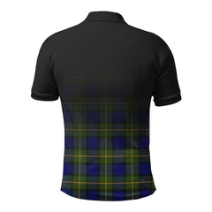 Muir Tartan Crest Polo Shirt - Thistle Black Style