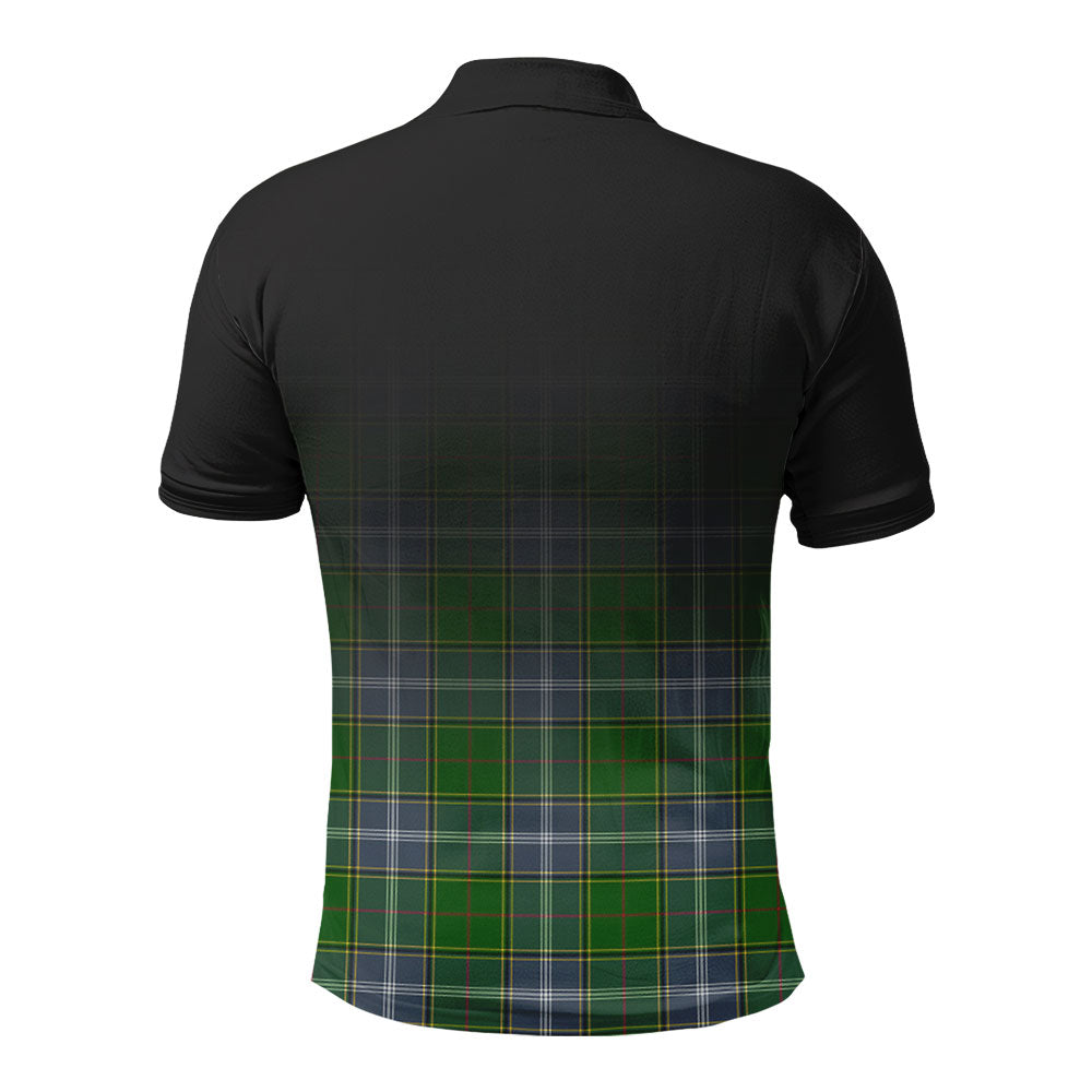 Pringle Tartan Crest Polo Shirt - Thistle Black Style