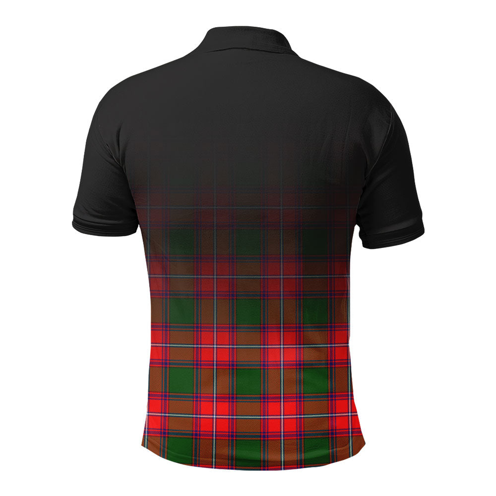 Rattray Modern Tartan Crest Polo Shirt - Thistle Black Style