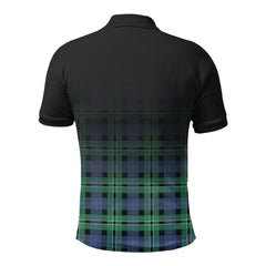 Rose Hunting Ancient Tartan Crest Polo Shirt - Thistle Black Style