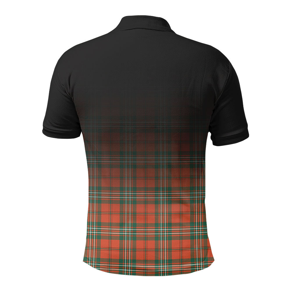 Scott Ancient Tartan Crest Polo Shirt - Thistle Black Style