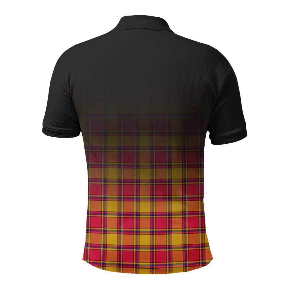 Scrymgeour Tartan Crest Polo Shirt - Thistle Black Style