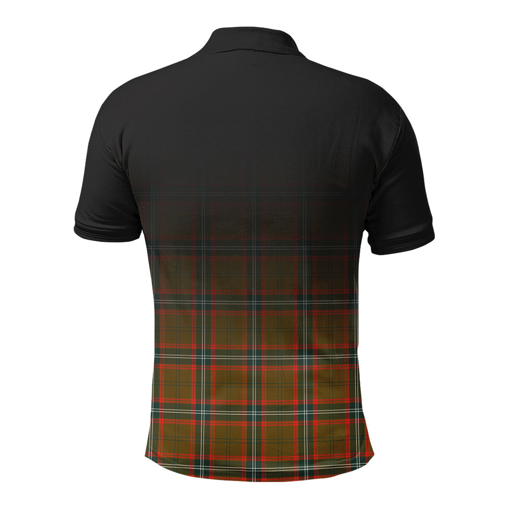 Seton Hunting Modern Tartan Crest Polo Shirt - Thistle Black Style