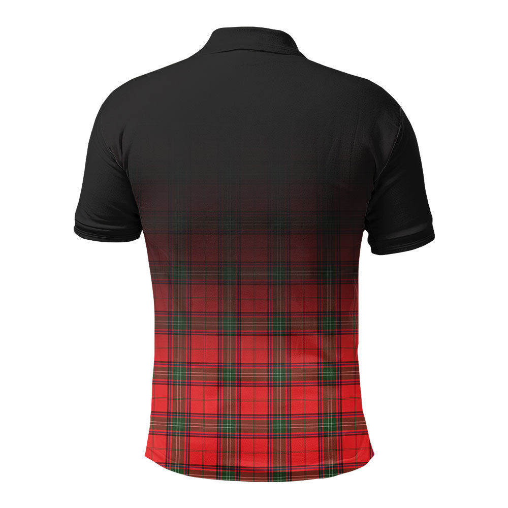 Seton Modern Tartan Crest Polo Shirt - Thistle Black Style