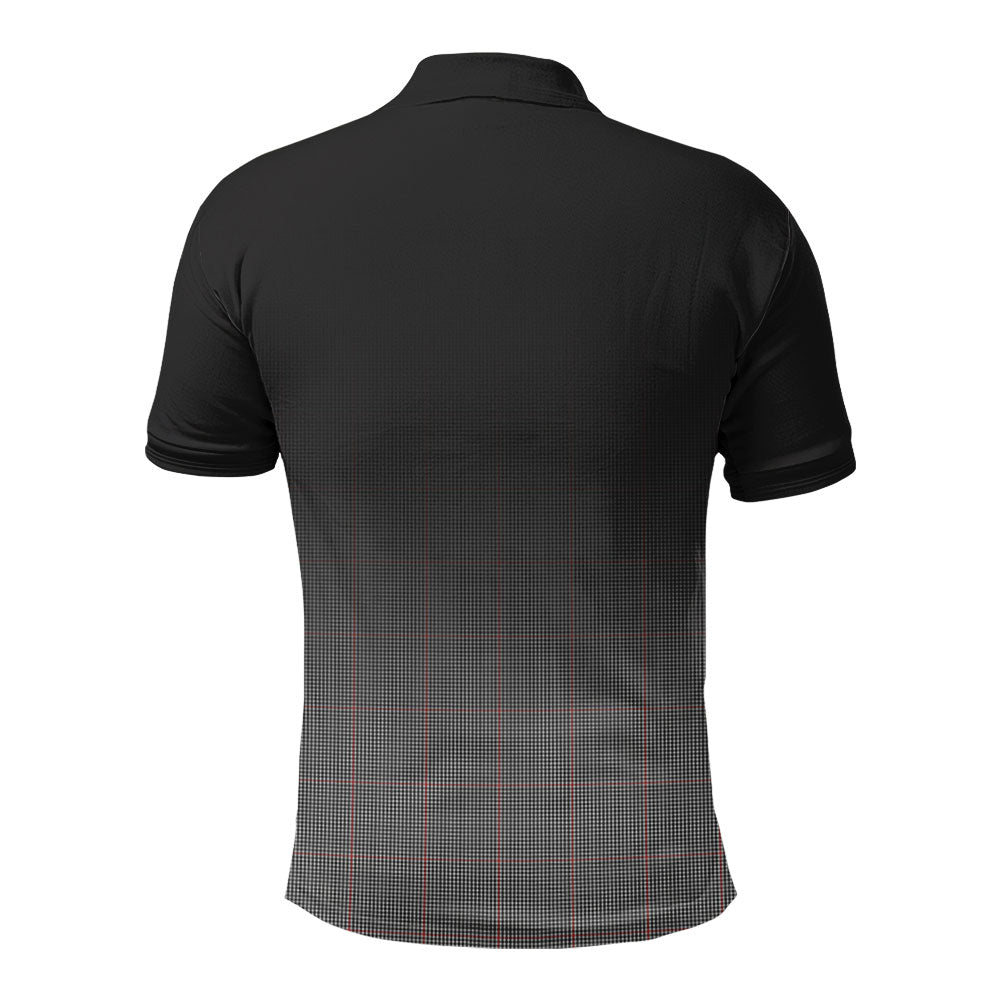 Shepherd Tartan Crest Polo Shirt - Thistle Black Style