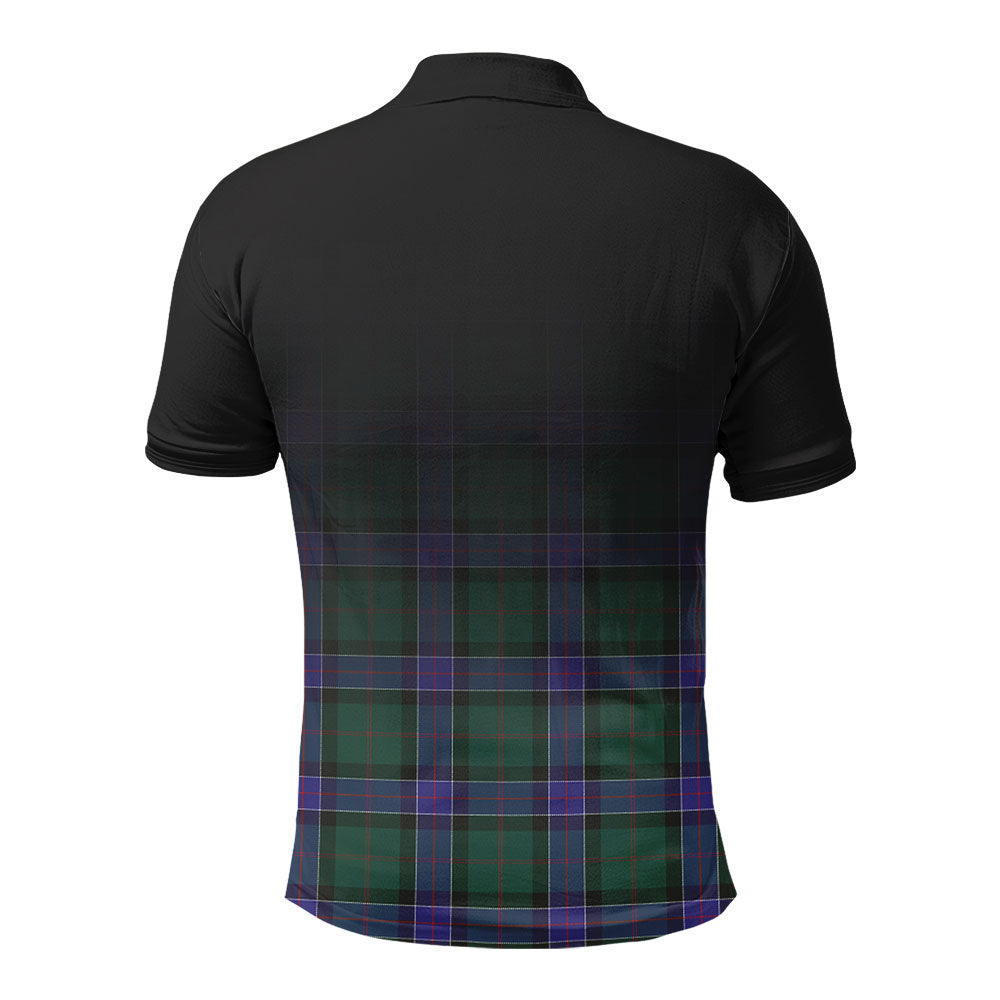 Sinclair Hunting Modern Tartan Crest Polo Shirt - Thistle Black Style