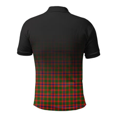 Skene Modern Tartan Crest Polo Shirt - Thistle Black Style