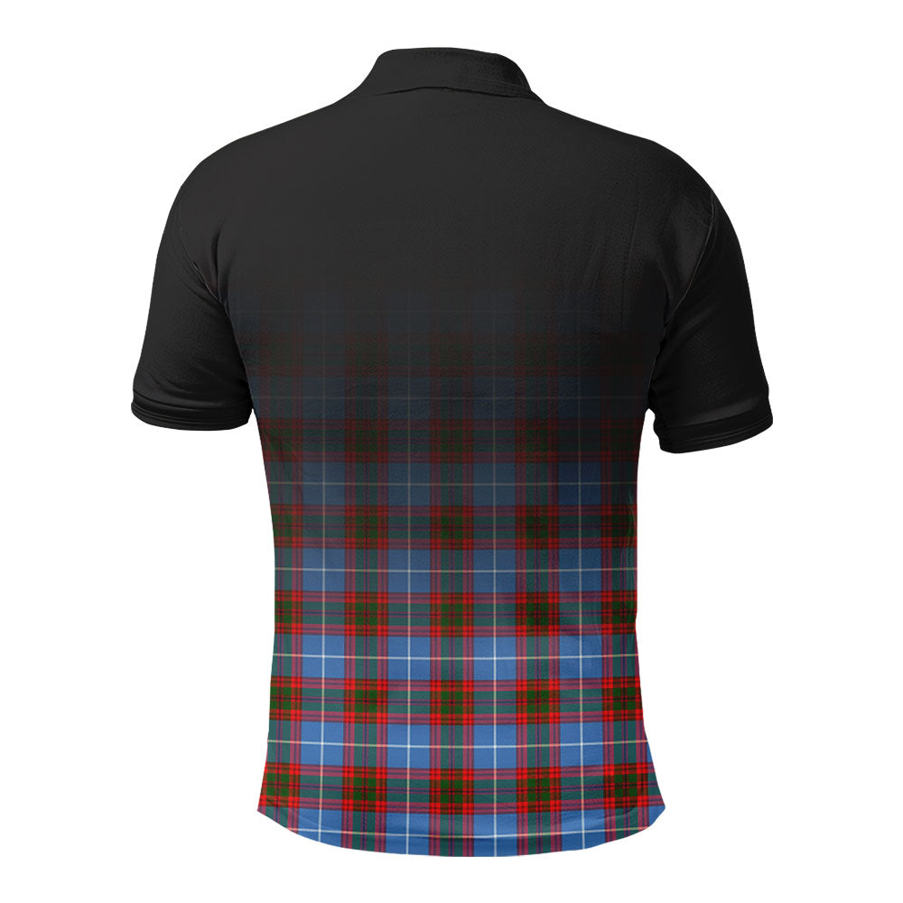 Skirving Tartan Crest Polo Shirt - Thistle Black Style