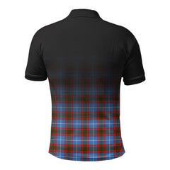 Skirving Tartan Crest Polo Shirt - Thistle Black Style