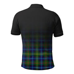 Smith Modern Tartan Crest Polo Shirt - Thistle Black Style
