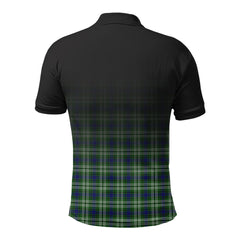 Spottiswood Tartan Crest Polo Shirt - Thistle Black Style