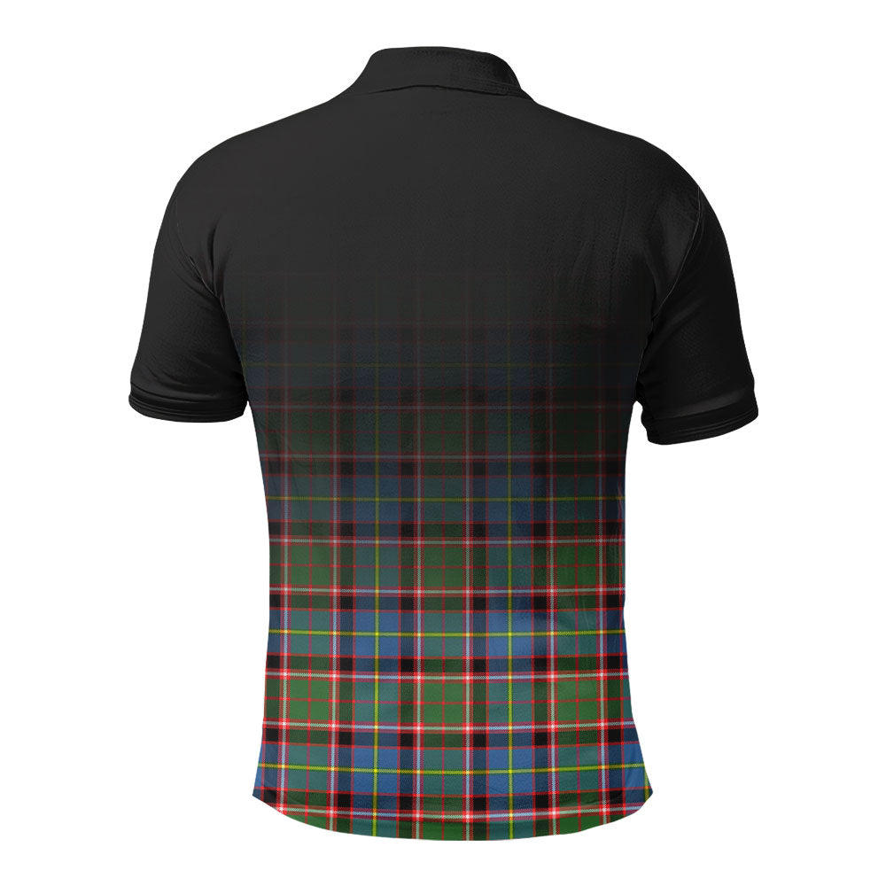 Stirling (of Cadder-Present Chief) Tartan Crest Polo Shirt - Thistle Black Style