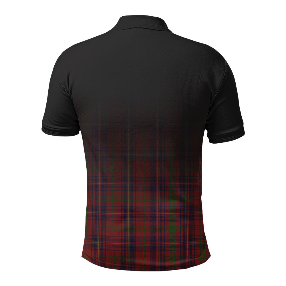 Walker Tartan Crest Polo Shirt - Thistle Black Style