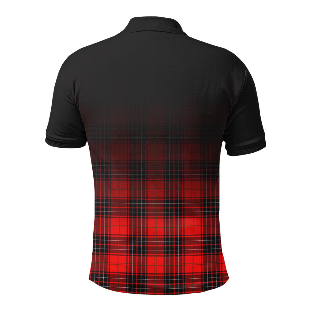 Wemyss Modern Tartan Crest Polo Shirt - Thistle Black Style