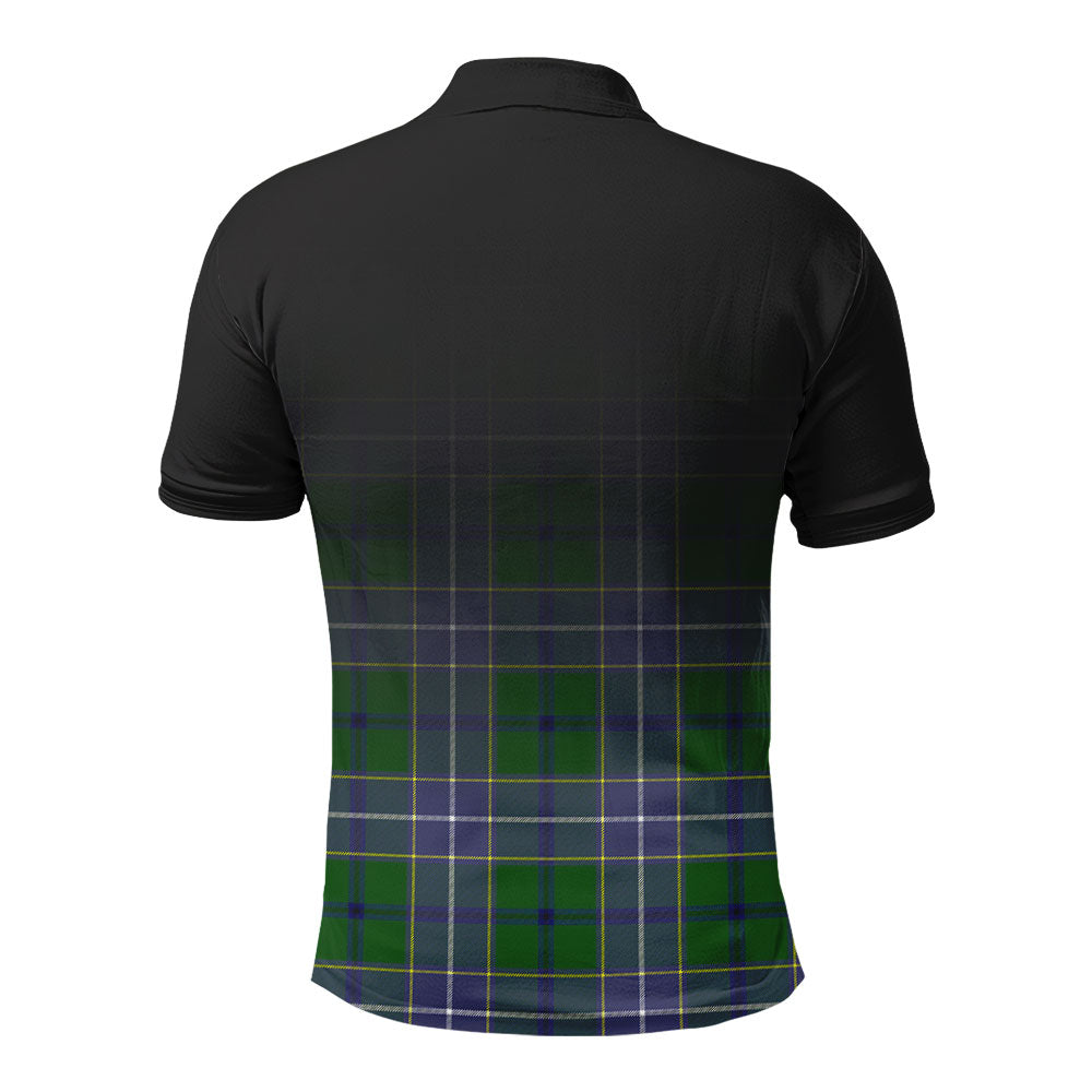 Wishart Hunting Tartan Crest Polo Shirt - Thistle Black Style