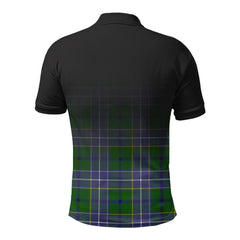Wishart Hunting Tartan Crest Polo Shirt - Thistle Black Style