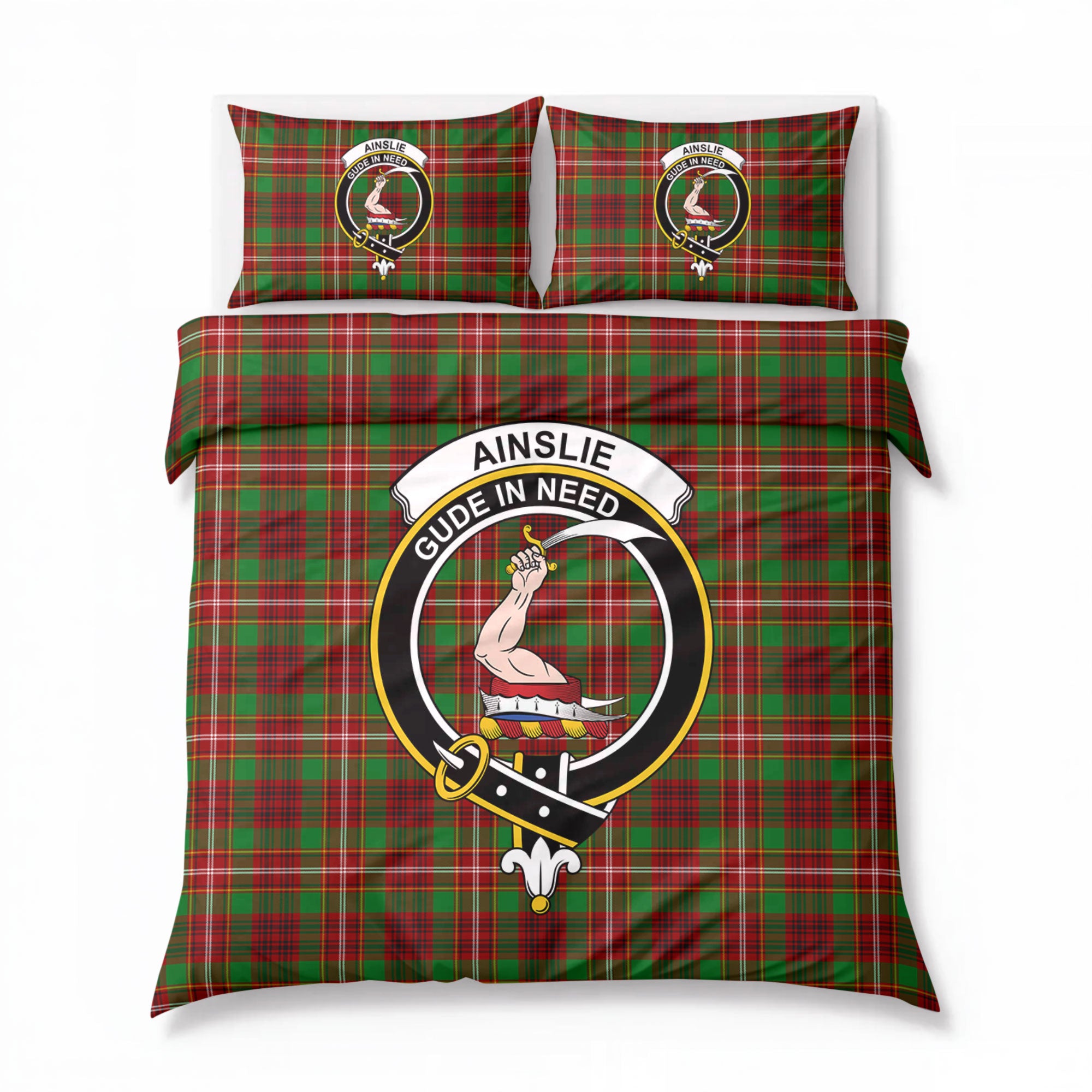 Ainslie Tartan Crest Bedding Set