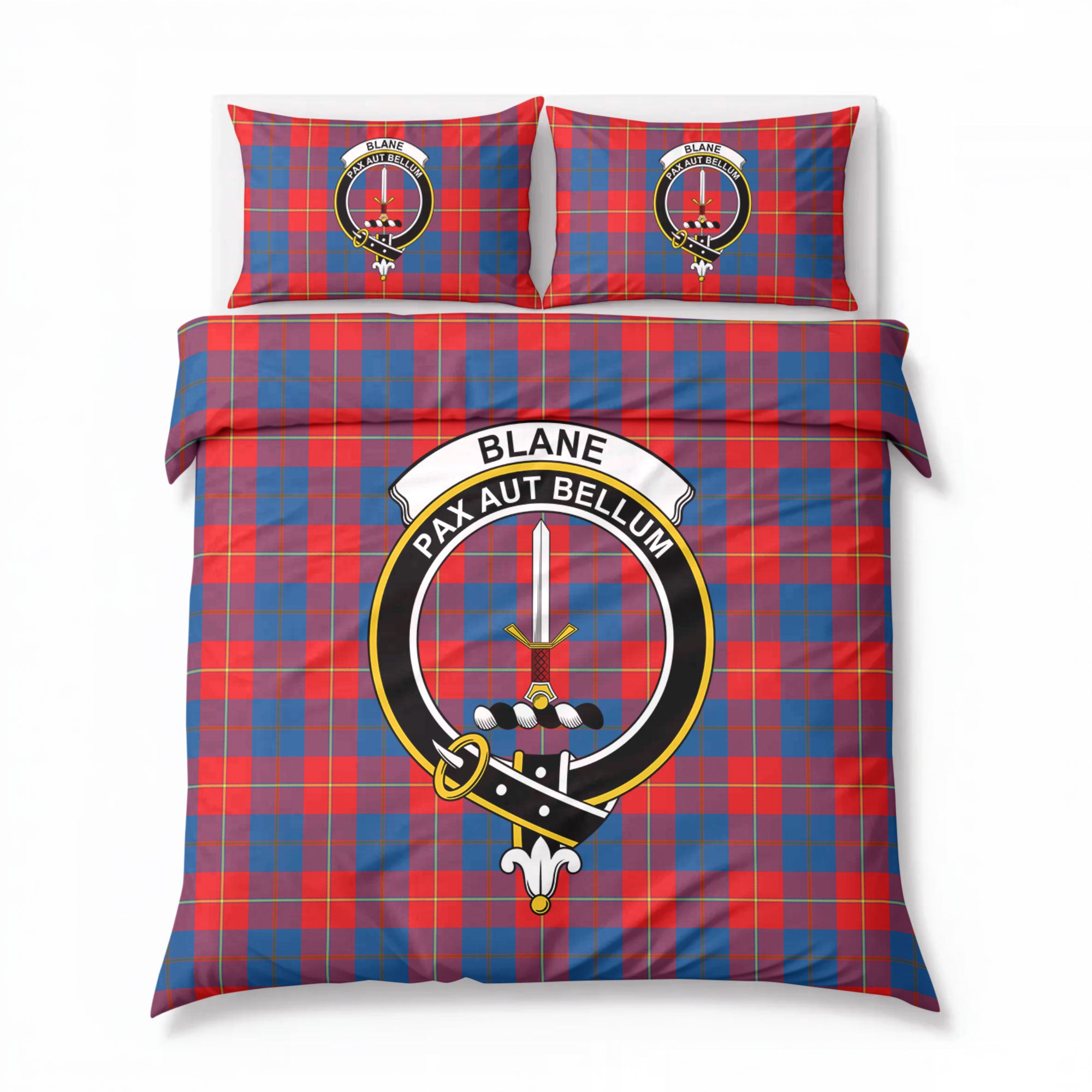 Blane Tartan Crest Bedding Set