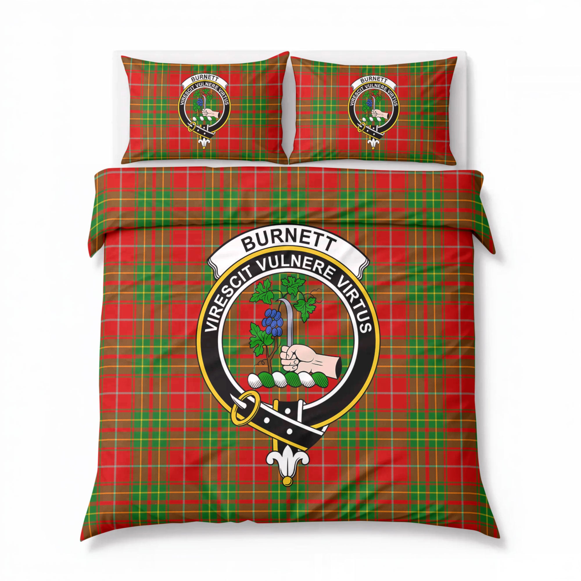 Burnett Ancient Tartan Crest Bedding Set