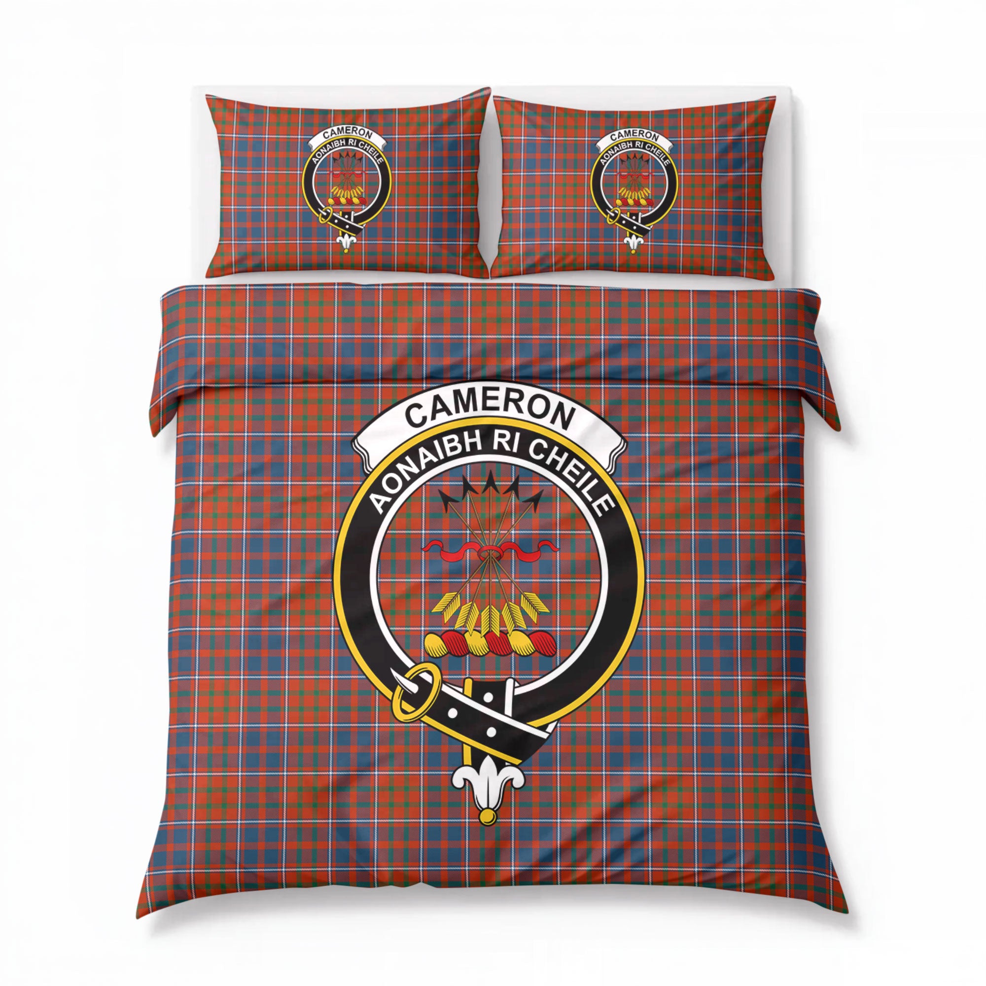 Cameron of Lochiel Ancient Tartan Crest Bedding Set