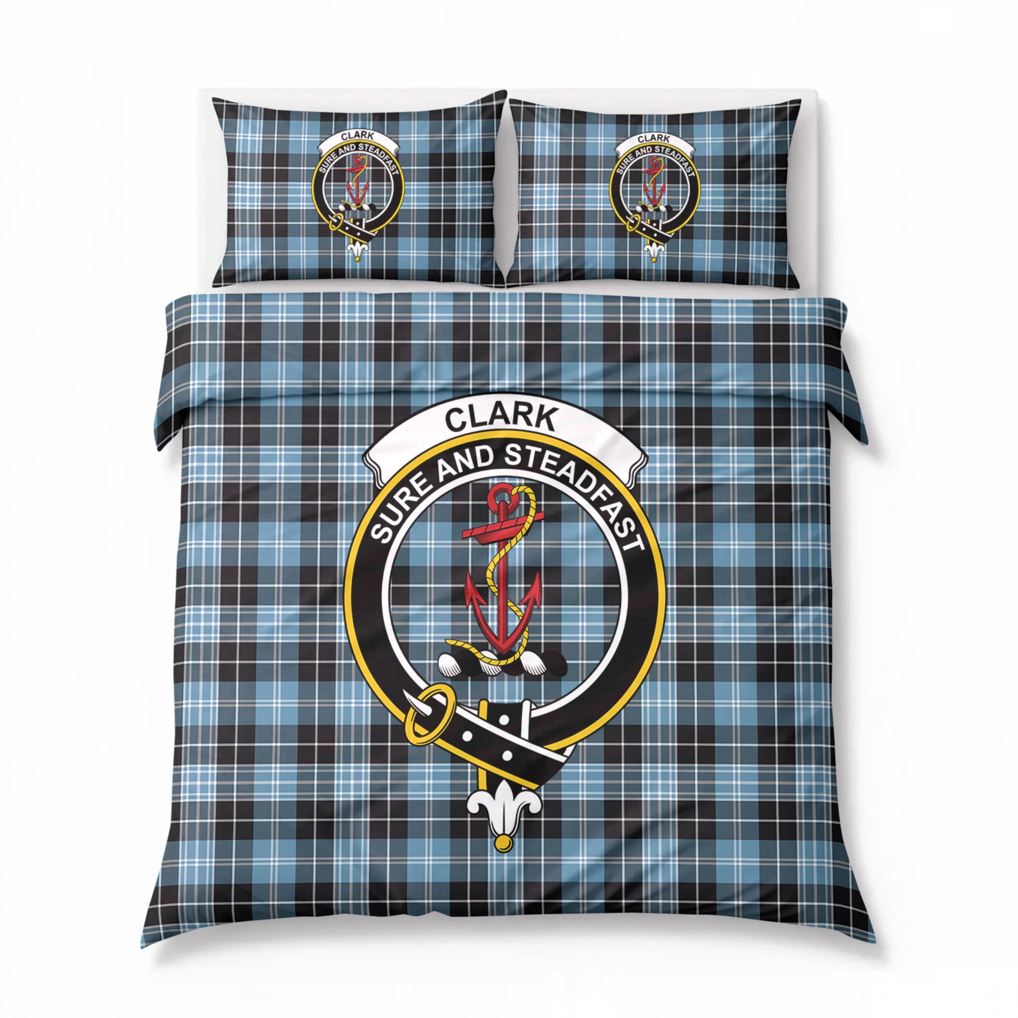 Clark Ancient Tartan Crest Bedding Set