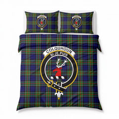 Colquhoun Modern Tartan Crest Bedding Set