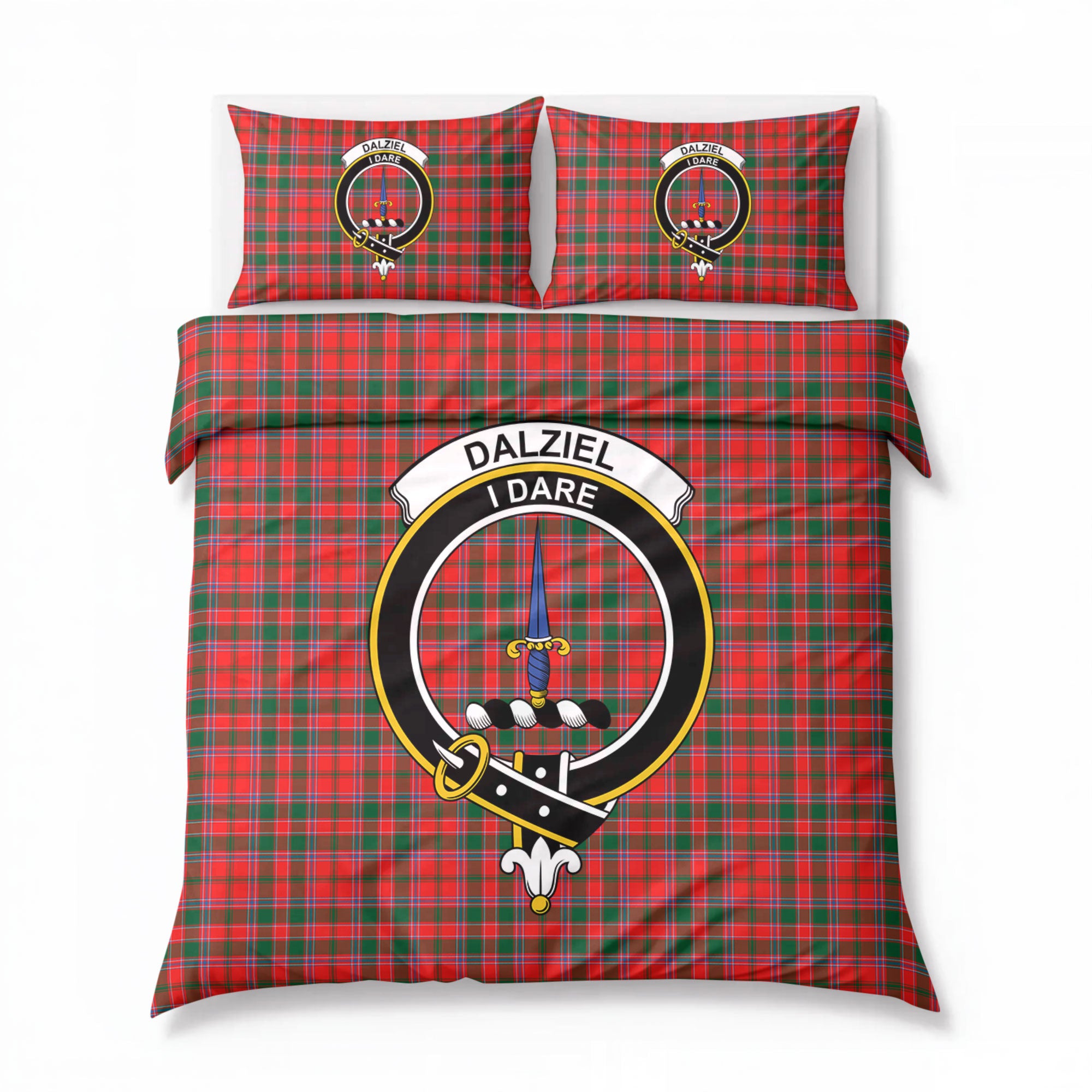 Dalziel Modern Tartan Crest Bedding Set