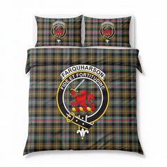 Farquharson Weathered Tartan Crest Bedding Set