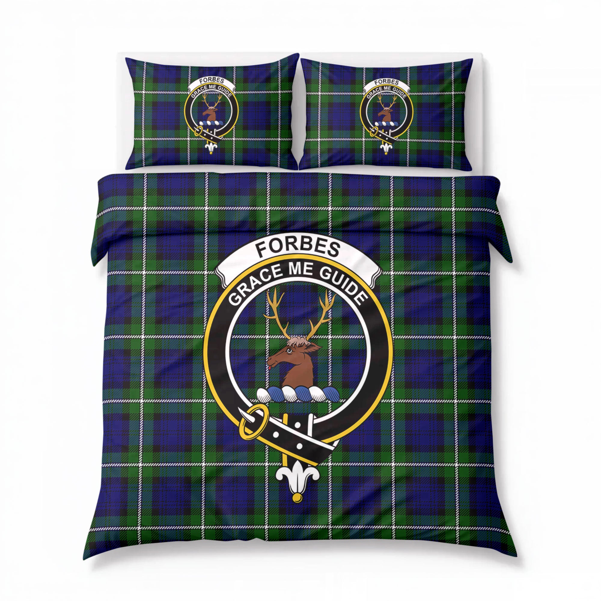 Forbes Modern Tartan Crest Bedding Set