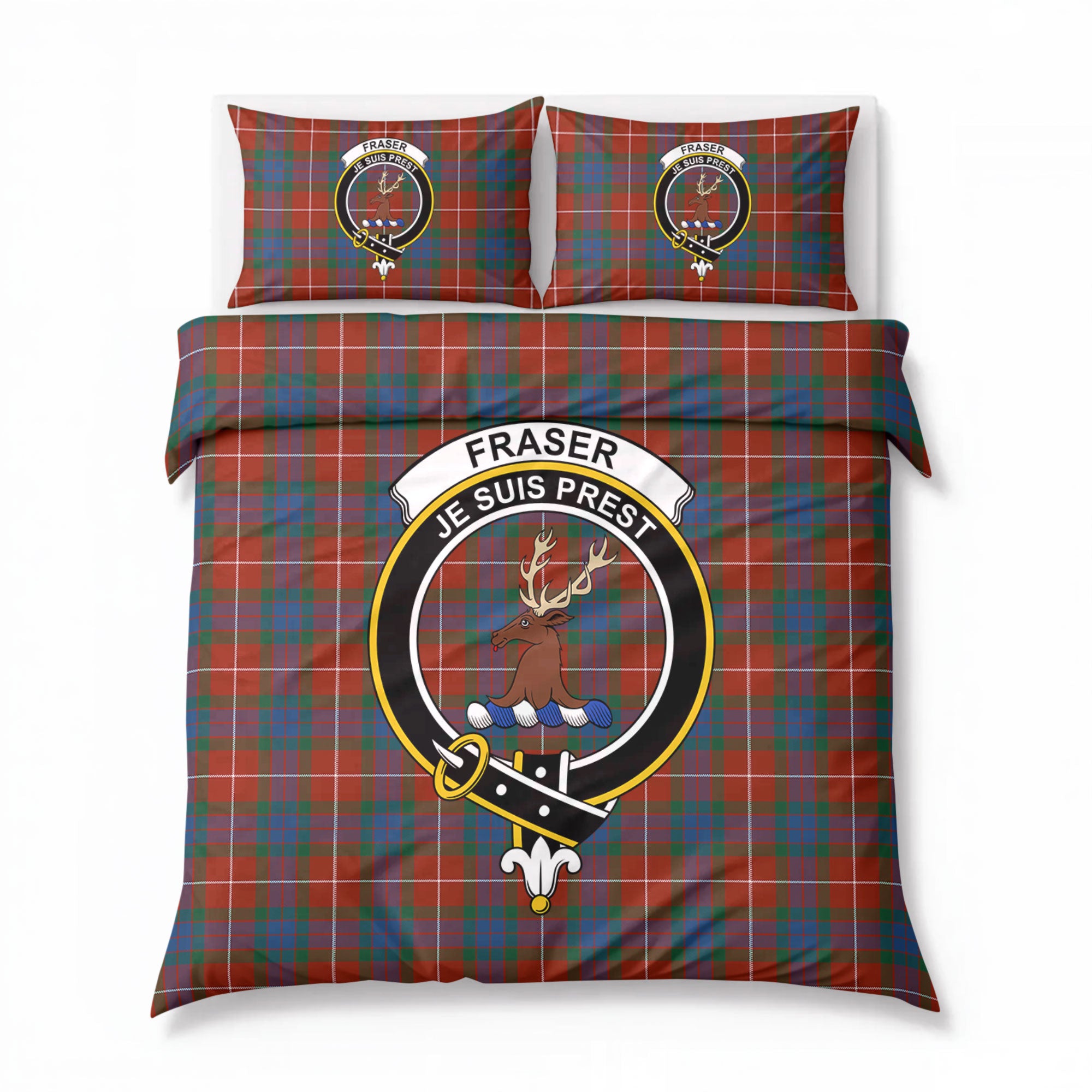 Fraser (of Lovat) Ancient Tartan Crest Bedding Set