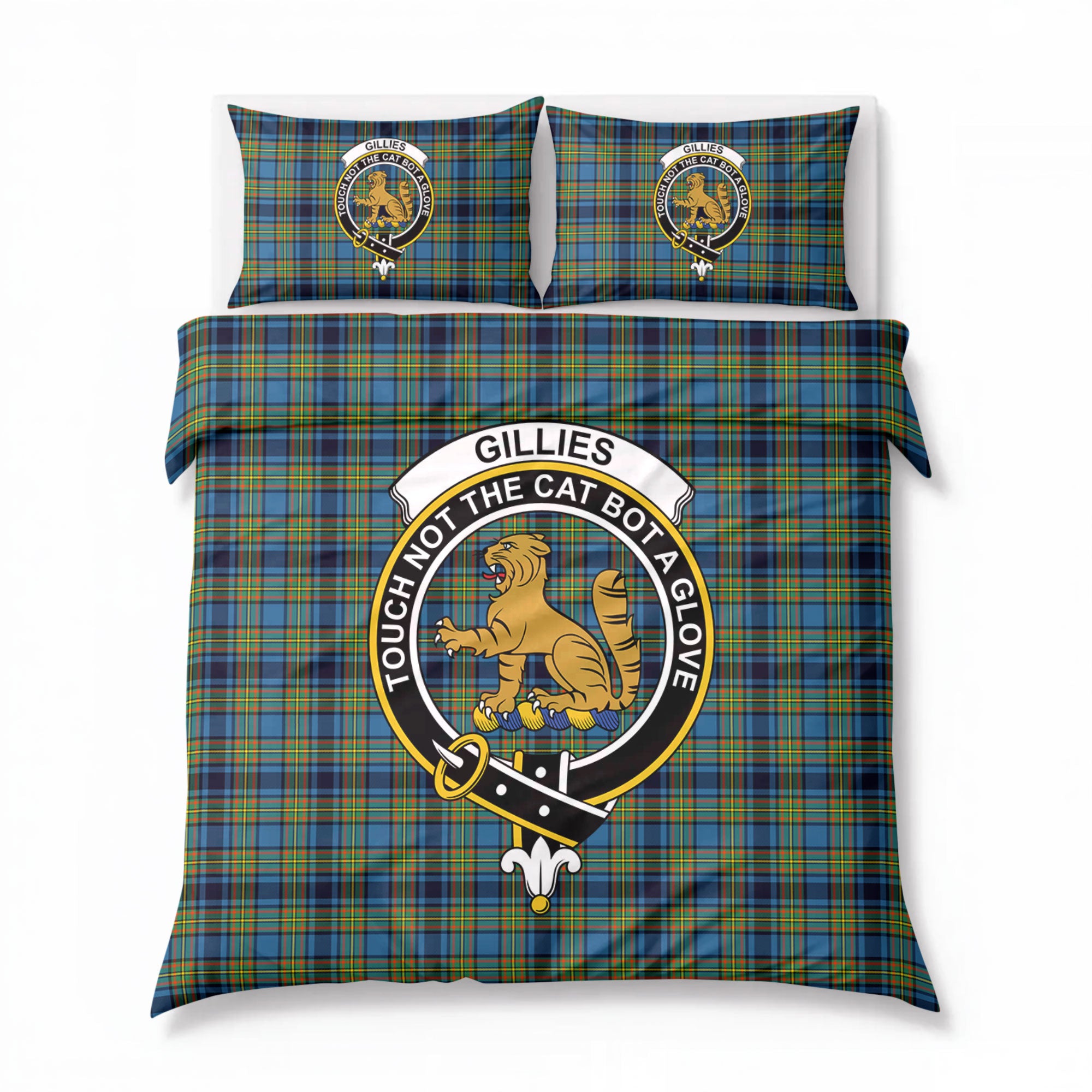 Gillies Ancient Tartan Crest Bedding Set