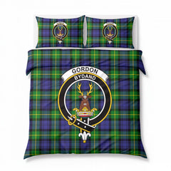 Gordon Modern Tartan Crest Bedding Set