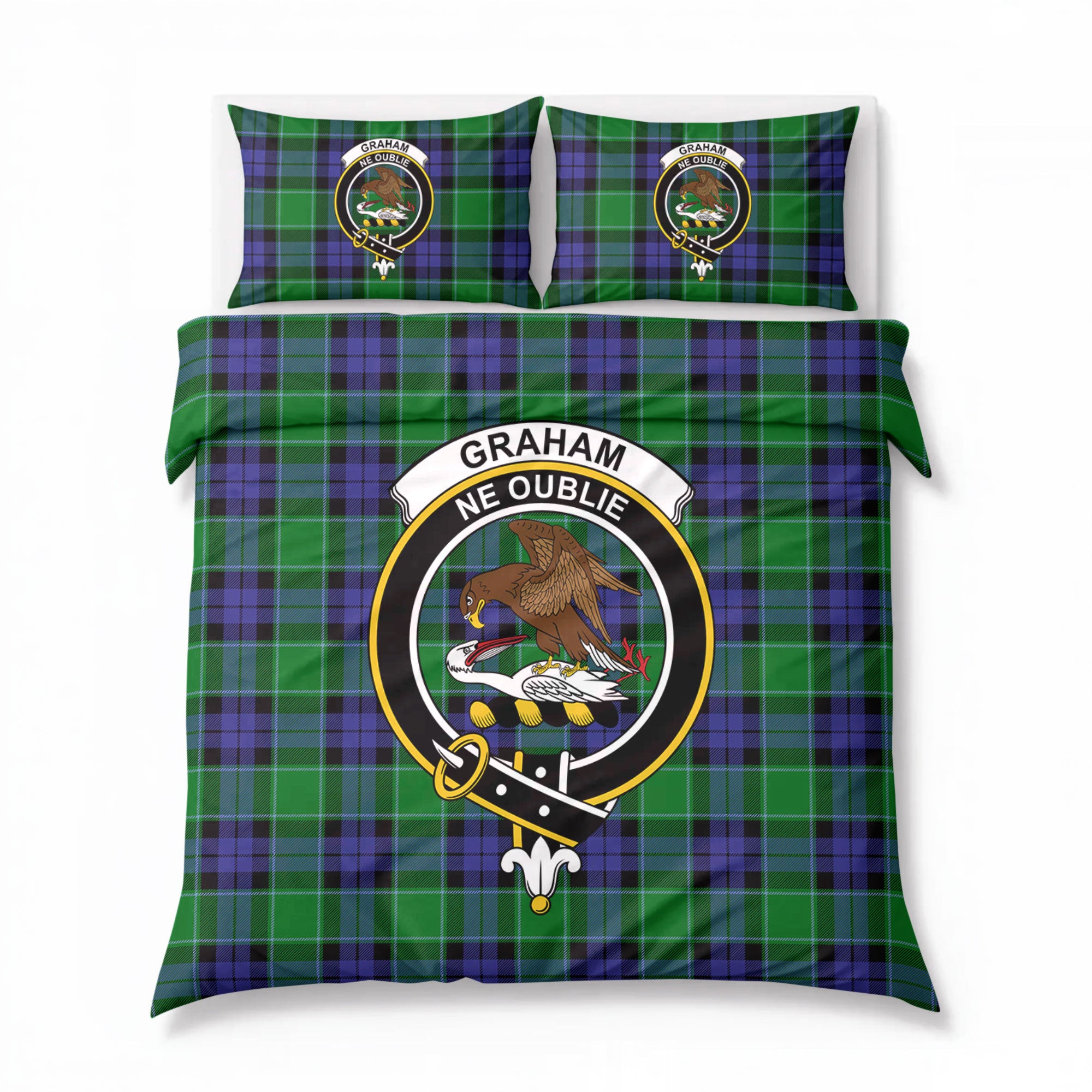 Graham of Menteith Modern Tartan Crest Bedding Set