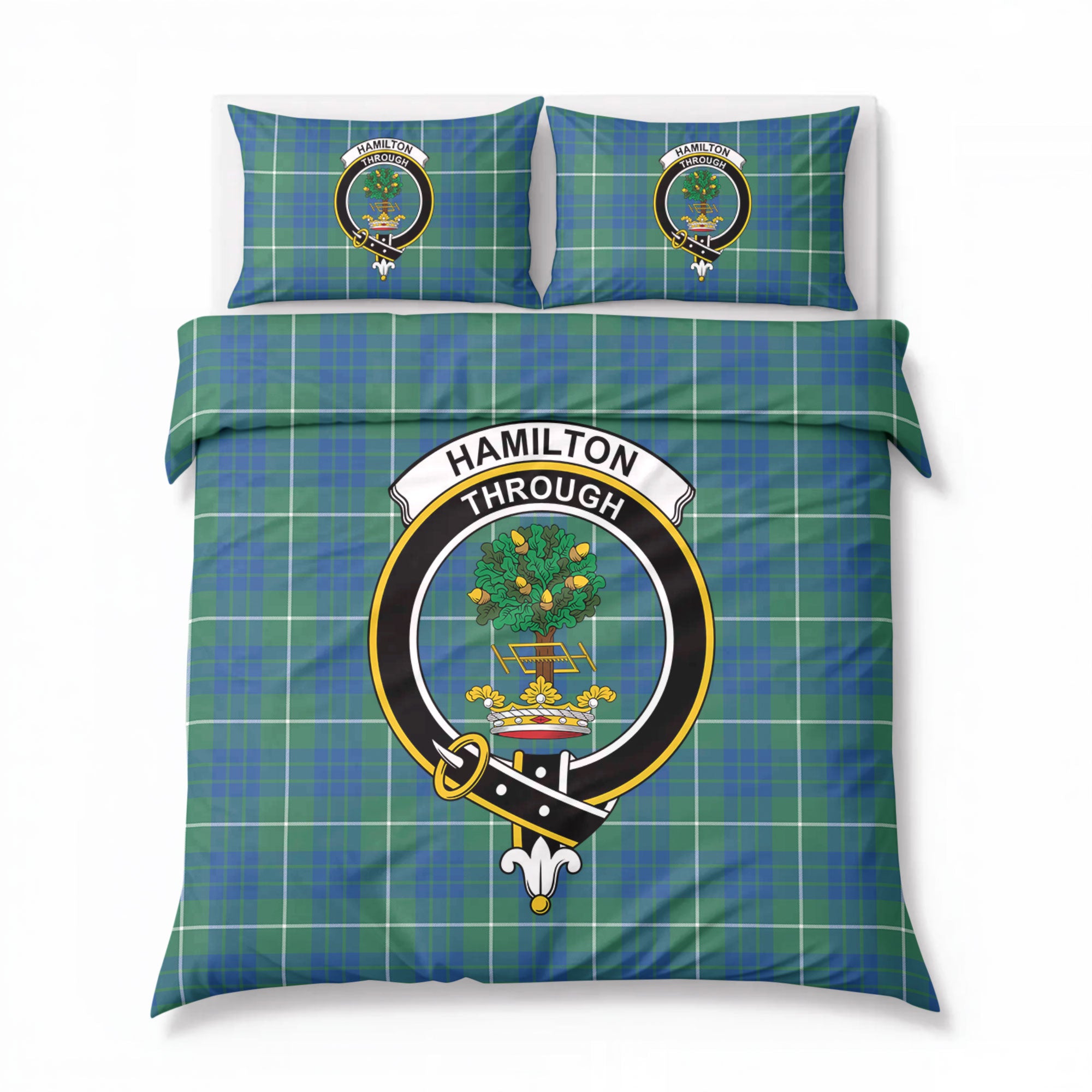 Hamilton Hunting Ancient Tartan Crest Bedding Set