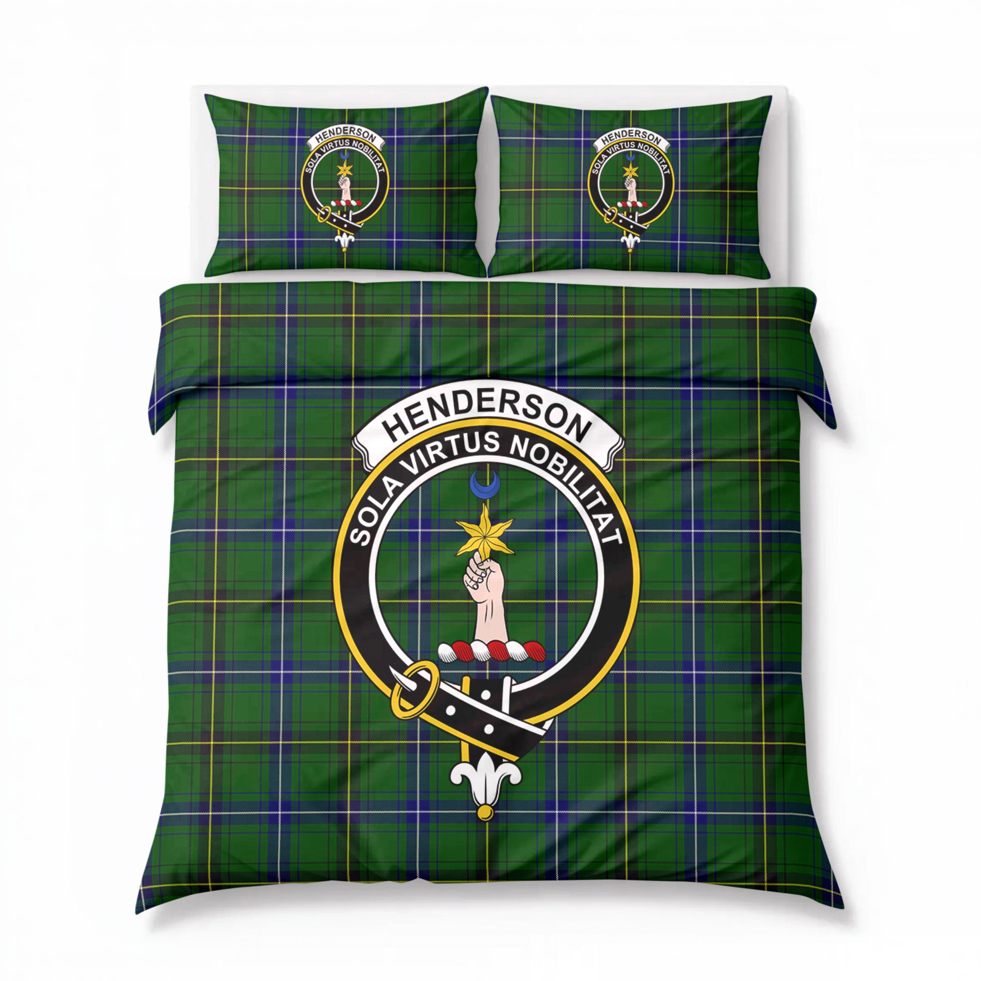 Henderson Modern Tartan Crest Bedding Set