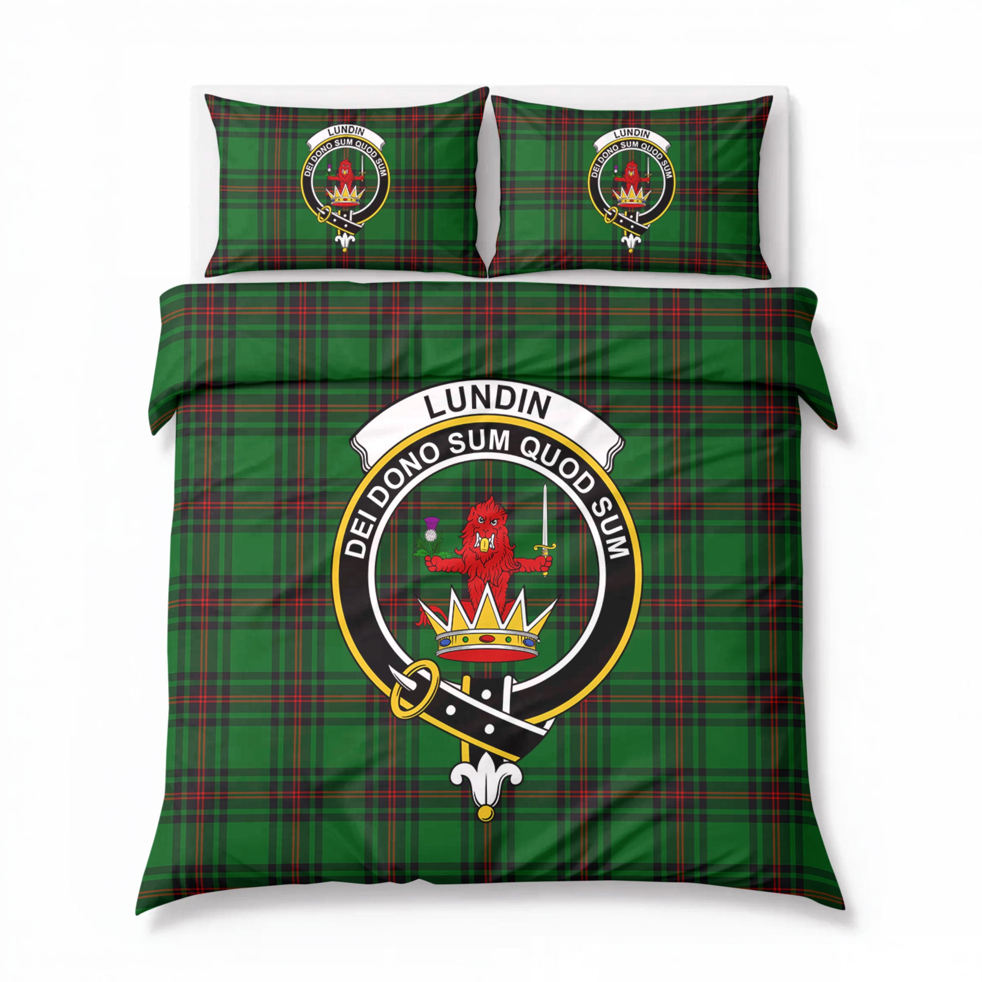 Lundin Tartan Crest Bedding Set