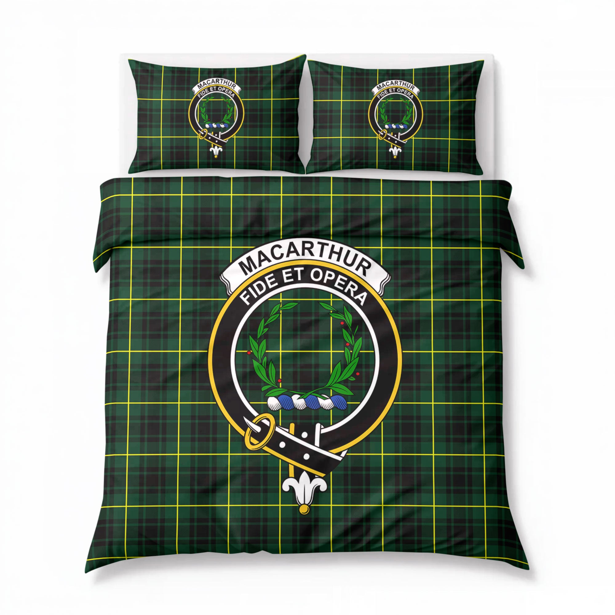 MacArthur Modern Tartan Crest Bedding Set