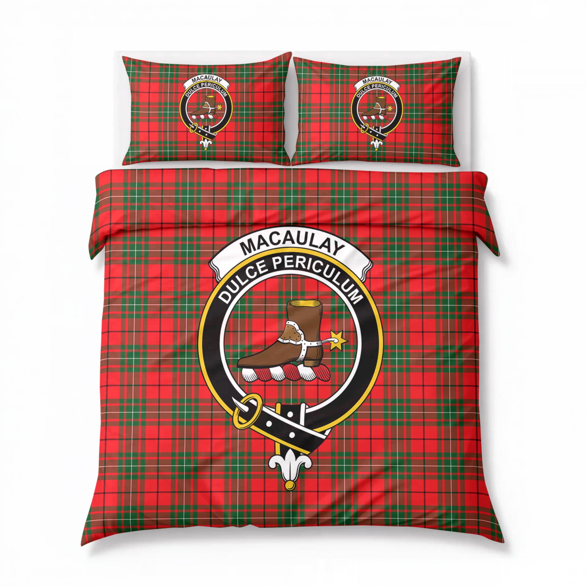 MacAulay Modern Tartan Crest Bedding Set