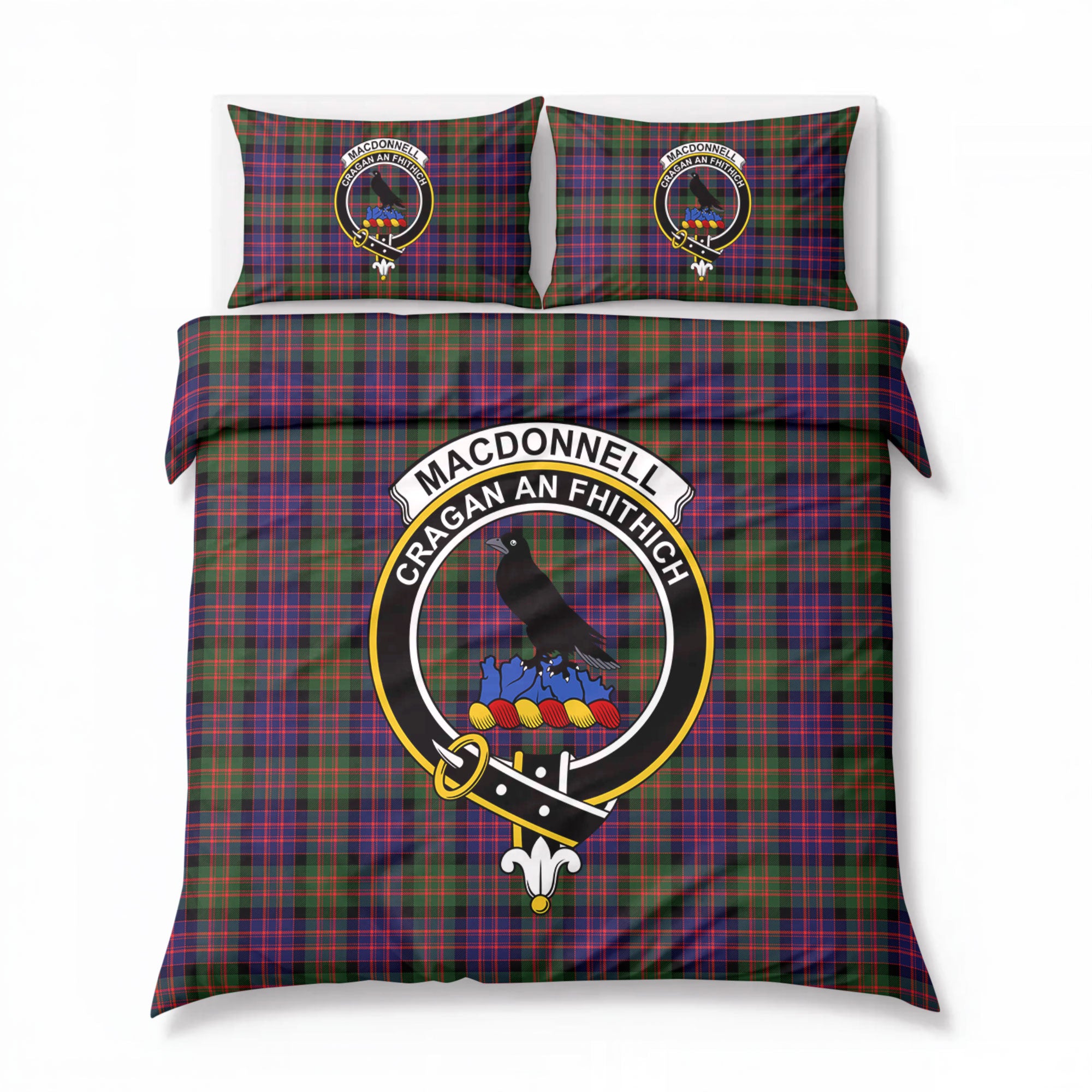 MacDonnell of Glengarry Modern Tartan Crest Bedding Set