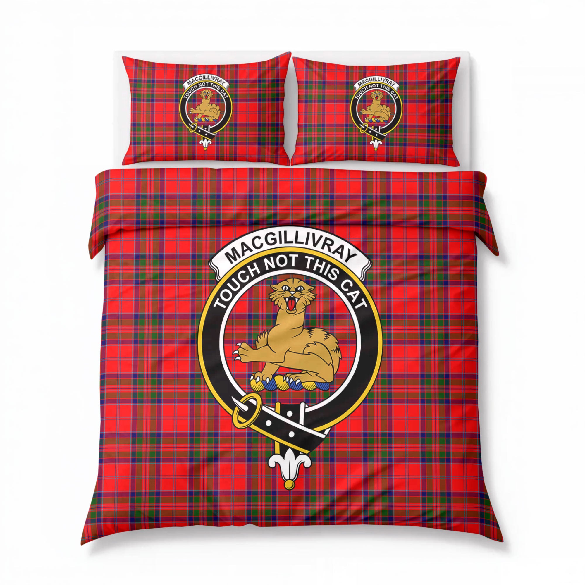 MacGillivray Modern Tartan Crest Bedding Set