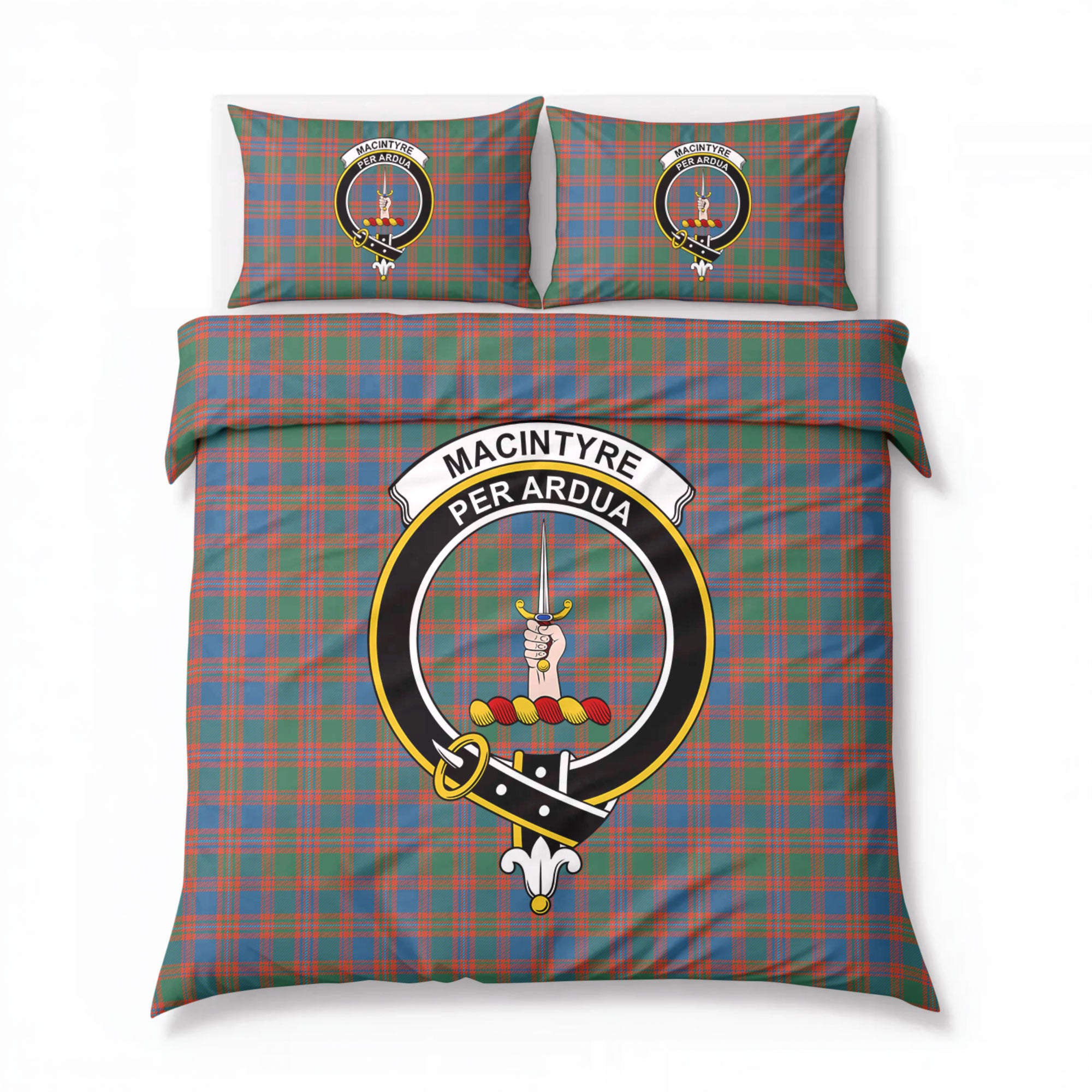 MacIntyre Ancient Tartan Crest Bedding Set