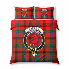 MacNicol (of Scorrybreac) Tartan Crest Bedding Set