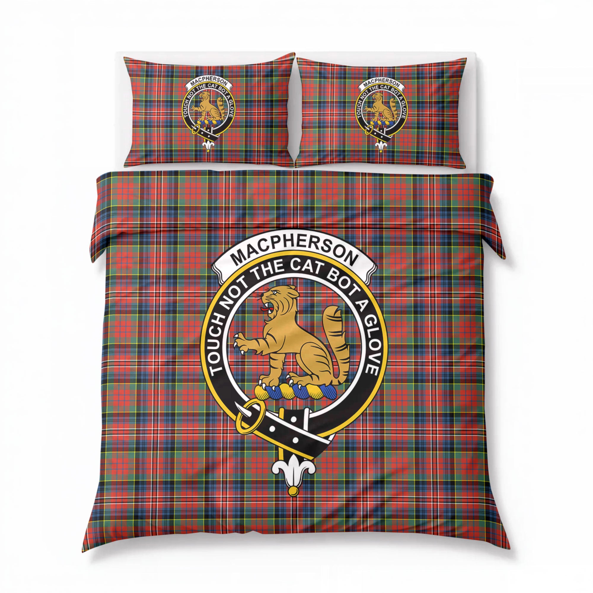 MacPherson Ancient Tartan Crest Bedding Set
