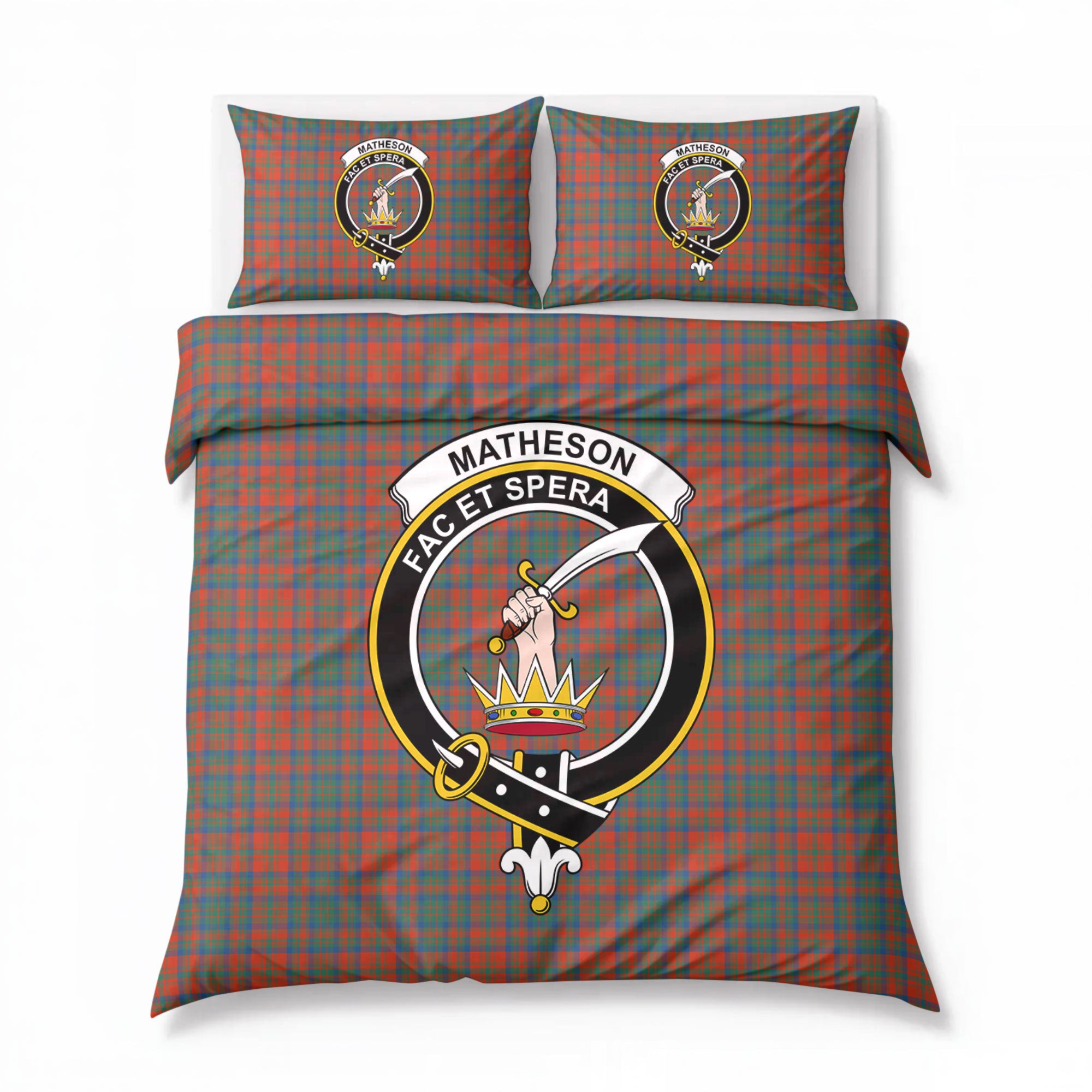 Matheson Ancient Tartan Crest Bedding Set