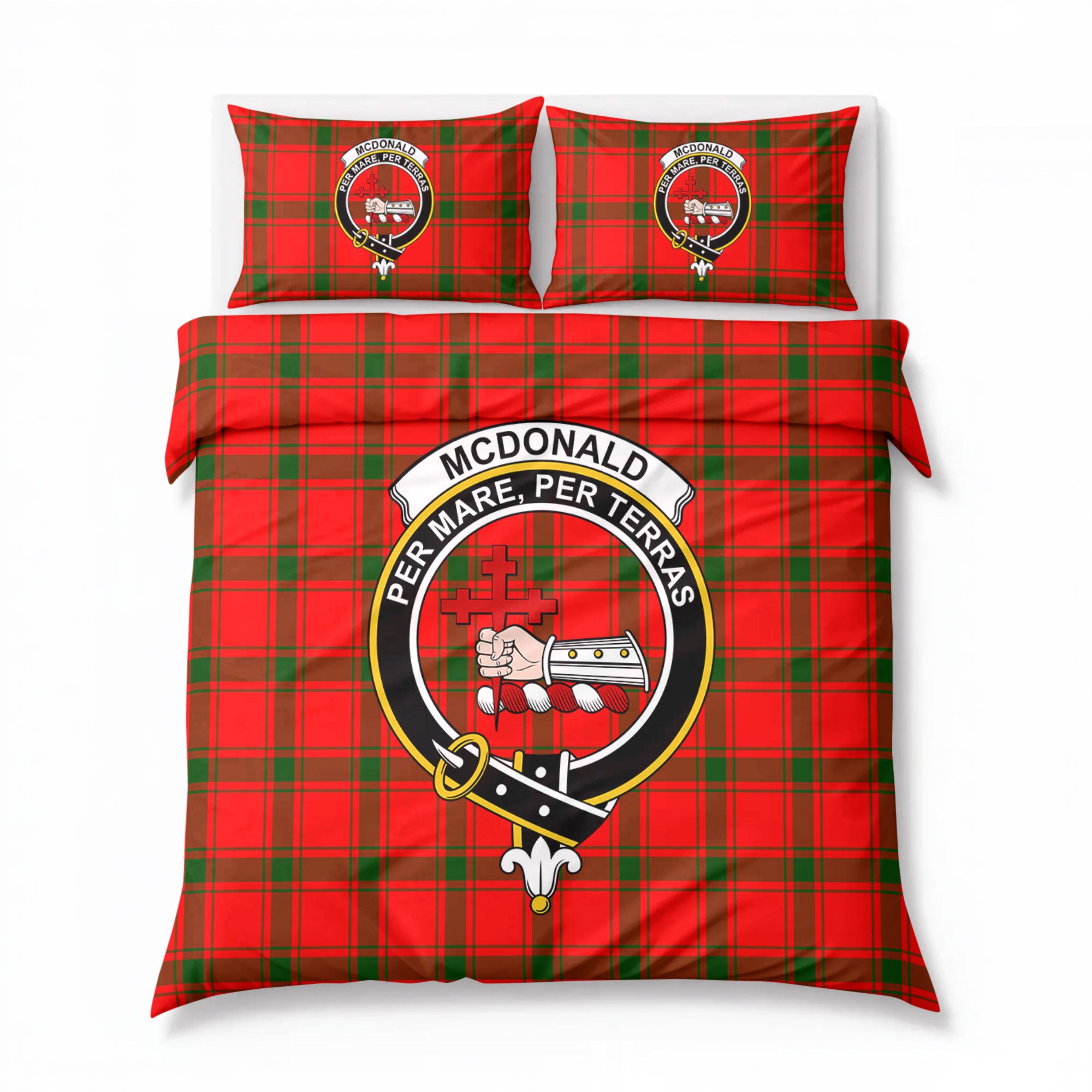 McDonald of Sleat Tartan Crest Bedding Set