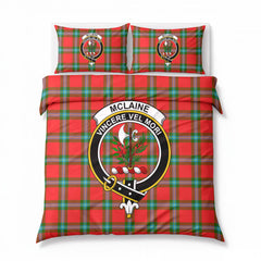 McLaine of Loch Buie Tartan Crest Bedding Set
