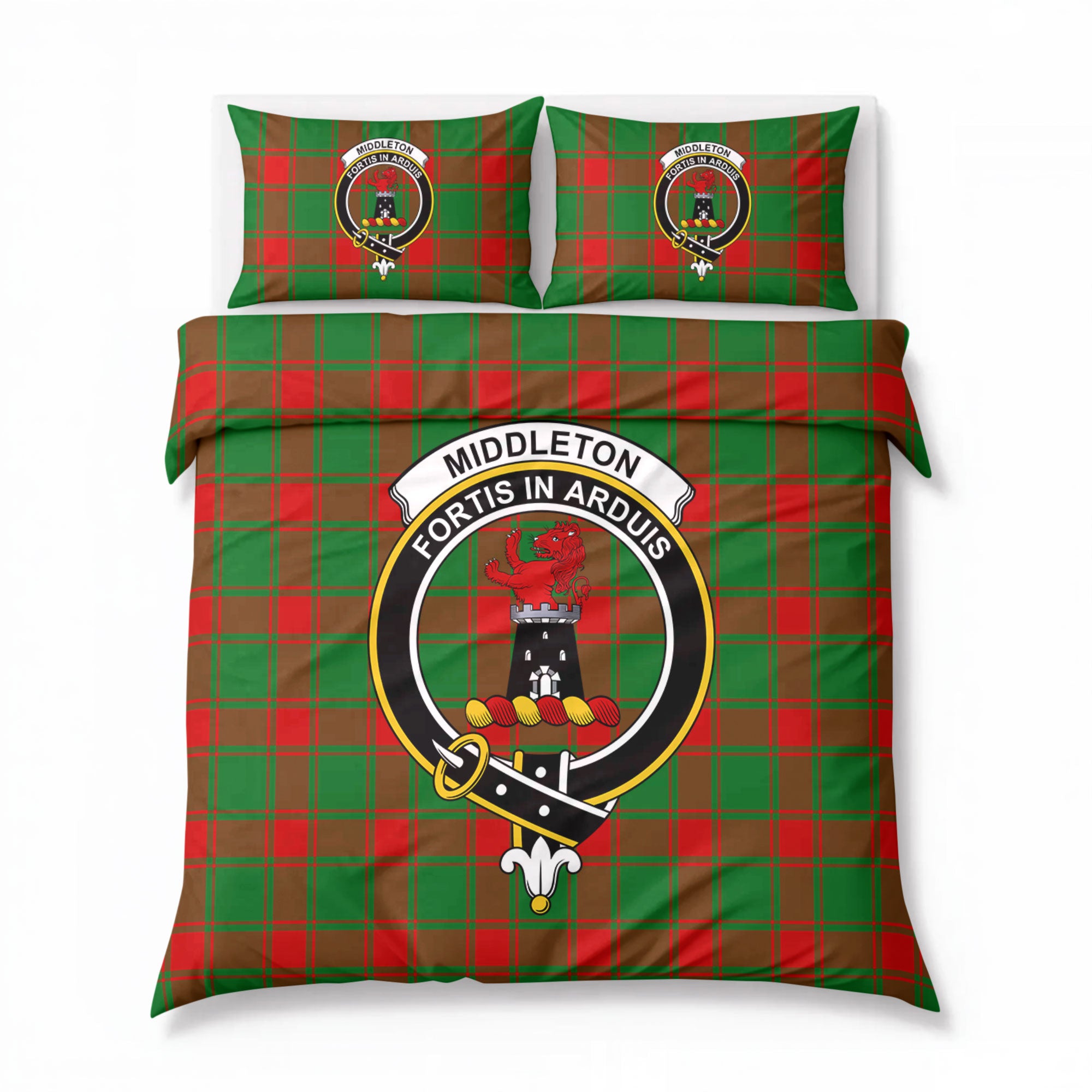 Middleton Modern Tartan Crest Bedding Set