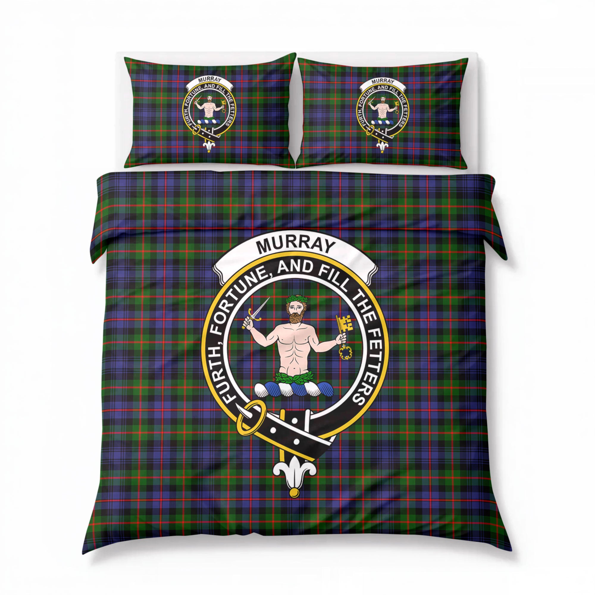 Murray of Atholl Modern Tartan Crest Bedding Set